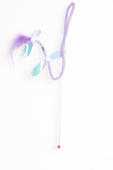 NutraPet Tail Twister Wand Purple Cat Toy