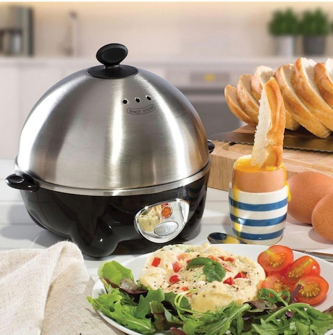 7 Slot Stainless Steel Egg Boiler &ndash; Perfect for Snacks, Tiffin, and Breakfast &ndash; Easy-to-Use Egg Cooker for Hard, Medium, or Soft Boiled Eggs