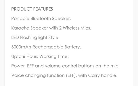 Dealio Portable Bluetooth Speaker with 2 Mics for Karaoke – Rechargeable, 6-Hour Playtime, Bass Boost – Perfect for Parties, Family Gatherings, and Picnics