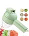 Electric Food Chopper Set USB Powered Wireless Vegetable Cutter for Vegetables, Fruits, Nuts, and Herbs, Perfect for Kitchen, Camping, and Travel