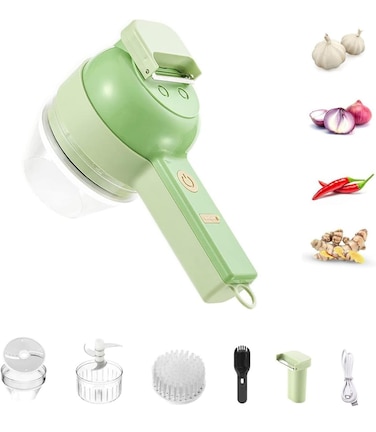 Electric Food Chopper Set USB Powered Wireless Vegetable Cutter for Vegetables, Fruits, Nuts, and Herbs, Perfect for Kitchen, Camping, and Travel