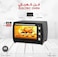 Electric Oven with 3 Temperature Control Knob Function 63L with 2200W Toaster Oven with Grill, Bake, Roast, Pizza Function &amp; Fry Pan, Large Capacity for Home Kitchen