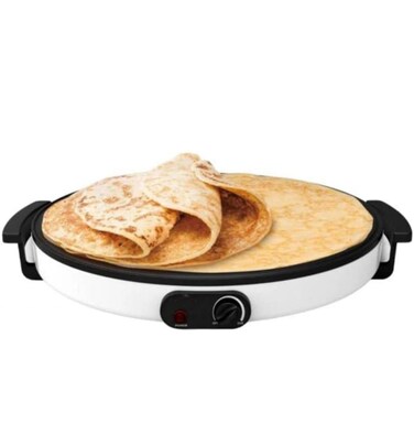 Electric Crepe Maker 45cm, 1800W &ndash; Non-Stick Griddle for Pancakes, Roti &amp; Snacks &ndash; Adjustable Temperature &amp; Even Heating