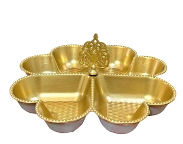 Ramadan Iftar Set &ndash; Golden Islamic Snack Box &amp; Date Plates &ndash; Elegant Ramadan &amp; Eid Table D&eacute;cor