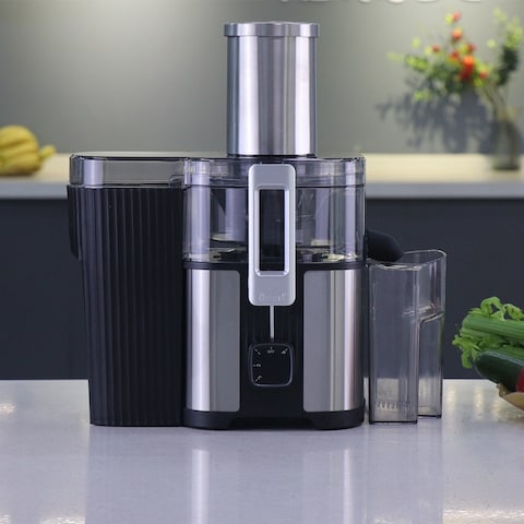 Dealio Powerful Electric Centrifugal Juicer, Blender, Chopper & Grinder – 85mm Wide Chute, Overheat Protection Chopper & Grinder 4 Speed Pulse Function with Stainless Steel Blade