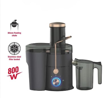 Centrifugal Juicer Blender, Mixer 2L &ndash; 85mm Wide Chute, Stainless Steel Blade, 2-in-1 Juicer &amp; Crusher for Fruits, Vegetables &amp; Salads Black