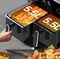 Dealio Dual Basket Digital Air Fryer – 5.5L Dual Capacity, Independently Controlled Chambers, 6 Cooking Programs, LED Display, Air Fry, Bake, Roast Broil, Reheat & Dehydrate & More Black