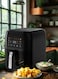 Digital Air Fryer with 8L Capacity &ndash; 1700W, LED Touch Display, 7 Cooking Programs, Glass Window View, Oil-Free Frying, Nonstick Air Fryers Basket, Dishwasher-safe, Elegant Black Design