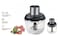 2 in 1 Food Processor, Chopper &amp; Blender &ndash; 2L &amp; 0.5L Cups, Multi-Function Kitchen Appliance for Chopping, Blending &amp; Food Prep