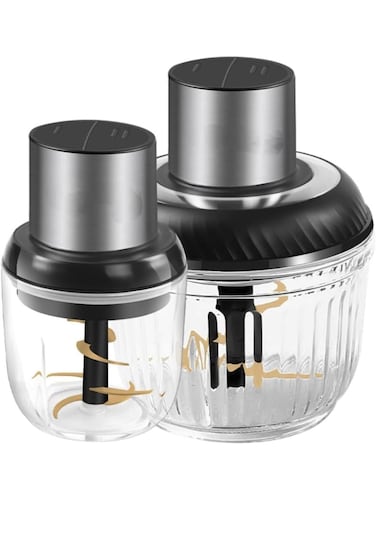 2 in 1 Food Processor, Chopper &amp; Blender &ndash; 2L &amp; 0.5L Cups, Multi-Function Kitchen Appliance for Chopping, Blending &amp; Food Prep