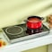 Double Infrared Electric Burner Stove High Efficiency Electric Hot Plate, 8 Power Levels, Digital Touch Control, Dual Heating Zones, Compact &amp; Portable Cooktop for Home &amp; Travel