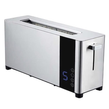 2 Slice Toaster Single Slot with Extra-Wide Space Design &ndash; Adjustable Temperature Control, Defrost &amp; Reheat Functionsfor Bread, Bagels &amp; Snacks, Stainless Steel