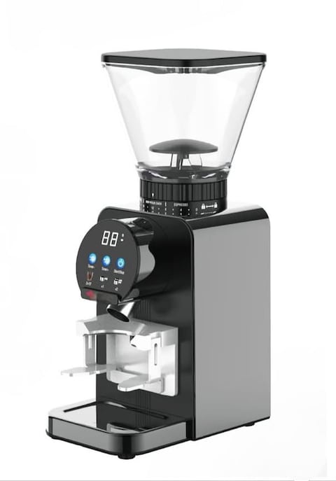 Homotronics Burr Coffee Grinder with Digital Touchscreen, 380g Large Capacity, 24 Grind Settings, Anti-Static Technology – Adjustable Electric Grinder for Espresso, French Press, Pour Over, Drip