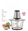 Electric Food Chopper Glass Bowl&ndash; 3L Large Capacity, Stainless Steel Blades, 2-Speed Control with Safety Switch, Powerful Food Processor for Vegetables, Meat &amp; Fruits