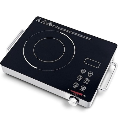 Single Hot Plate Infrared Cooker - LED Display, 11 Power Levels, Strong Anti-Pressure Glass Plate, Timer Function for Precise Cooking
