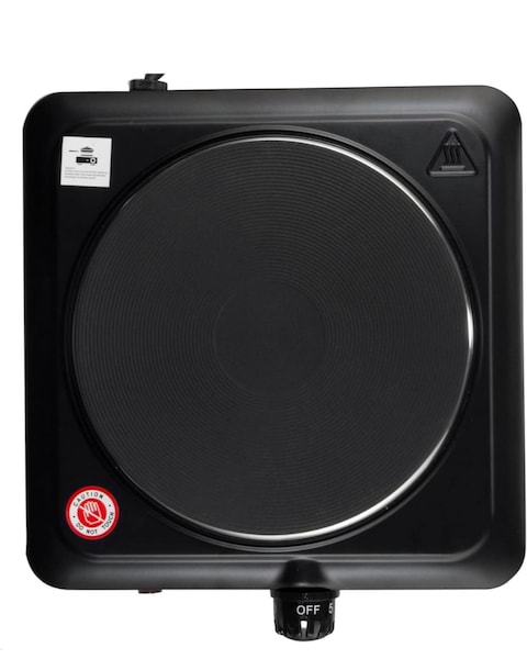 Dealio Single Electric Hot Plate with Adjustable Temperature Control – 1500W Burner Stove, Overheat Protection, Auto Thermostat, Non-Slip Rubber Feet