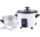 2.8L Rice Cooker with Steamer &ndash; Durable Metal Housing, Tempered Glass Lid, Non-Stick Interior, Auto Shut-Off, Keep Warm &amp; Cool Touch Body