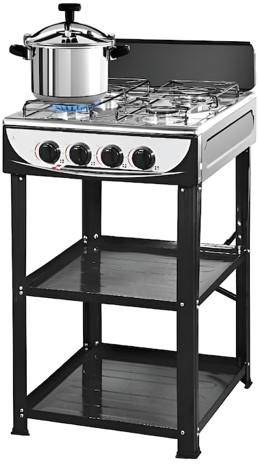 4 Burner Cooker Gas Stove, Gas Hob Stainless Steel- High Efficiency Kitchen Cooktop with Safety Features, Easy to Clean, Best for Camping