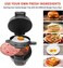 Kitchen Desk Breakfast Electric Burger &amp; Sandwich Maker, Aluminium Nonstick, Indoor Grill with Egg Cooker Ring, Ready in 5 Minutes for Croissants, Mini Waffles &amp; More