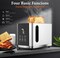 Dealio 2 Slice Bread Toaster with Stainless Steel Body and Digital Display with 7 Gradual Shade Level, Adjustable Browning Control, Quick & Even Toasting for Breakfast, Bagels & More