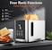 Dealio 2 Slice Bread Toaster with Stainless Steel Body and Digital Display with 7 Gradual Shade Level, Adjustable Browning Control, Quick & Even Toasting for Breakfast, Bagels & More