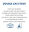 Double Burner Gas Stove, Durable Stainless Steel, Piezo Ignition, LPG Gas, Low Gas Consumption, Auto Ignition Knobs, No Matches or Batteries Needed  2 Burner Gas Stove