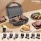 7 In 1 Sandwich Maker Non-Stick Multi Snacks Maker with Sandwich/Panini, Grill, Donut, Nutty, Shell Cake, Waffle Maker Detachable Plates