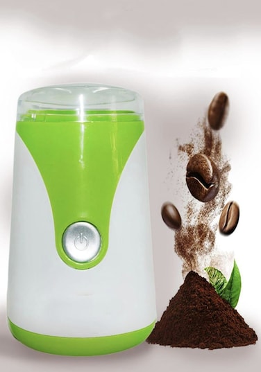 Coffee Grinder with 50g Capacity, Stainless Steel Cutting Blade, Shining ABS Body &amp; Safe Button - Spice Grinder, Masala Grinder for Coffee &amp; Spices