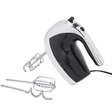 Hand Mixer with 5 Speeds and Turbo Function, Stainless Steel 2 Beaters &amp; 2 Dough Hooks, Perfect for Baking and Cooking