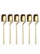 6pcs Tiny Coffee Espresso Spoons Gold Teaspoons for Tasting, Sugar, Tea, Ice Cream
