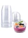 FUFU 5oz 50pack Clear Plastic Cups for Ice Cream, Dessert Cups,Mini Parfait Cups with Dome lids No Hole Snack Bowl Disposable Party Cups for Fruit/Ice Cream/Cupcake/Iced Cold Drinks