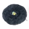 Grizzly Velor Round Plush Dark Grey Dog Bed  Small - 50 x 15cm