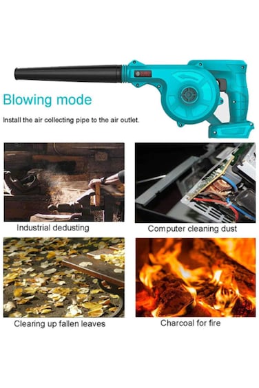 2 in 1 Cordless 1500W Electric Air Blower &amp; Vacuum Cleaner &ndash; Dust Suction &amp; Blowing Tool