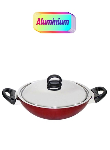 Classic. Flat Bottom Kadai Red 28cm