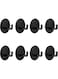 Self Adhesive Hooks, Heavy Duty Hanger Sticky Wall Hooks Waterproof Towel Hook for Tea Cup Robe Coat Kitchen Bathrooms Bedroom Door Office SUS304 Stainless Steel Black 8 Pcs