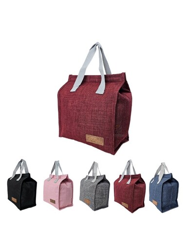 Lunch Tote Bag &acirc;&euro;&ldquo; Reusable Cooler Bag with Leakproof Interior, Large Capacity, Thermal Food Storage for Office, School, Picnic and Travel (Burgundy)