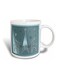 Reindeer On Happy Holidays Printed Mug Blue/White