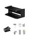 Space-Saving Bedside Shelf Organizer - Wall-Mounted Storage for Glasses, Remotes, Earphones &amp; Phones - Sleek Black Design for Bedroom