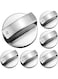 Gas Stove Knob, Universal Cooker Replacement Knobs, 6 Pcs Stainless Steel Metal Material 6mm D-Shaped Moisture Proof No Deformation Sturdy Practical Tools, Suitable for Home And Restaurant Kitchen Etc