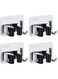4 Pcs Self Adhesive Broom Holder - Stainless Steel Anti-Rust &amp; Anti-Slip Mop Holder - Broom Holder Wall Mounted for Home, Kitchen, Bathroom, Garden &amp; Garage Storage (Mop Holder Pro)