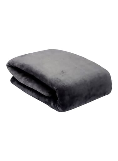 Box Lavish Mirco Flannel Bed Blanket Polyester Grey 150x220cm