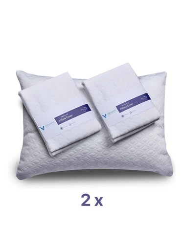 HOME Anti Allergic Anti Bug Pillow Cover (Pack of 2)   50x70 CM Waterproof Zippered Pillow Protector