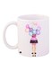 Girl With Balloons Printed Coffee Mug White/Purple/Black 11ounce