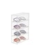 Sunglasses Case Storage Box with 4 Clear Divided Drawers Stackable Sunglasses Organizer Makeup Display Organizer for Sunglasses