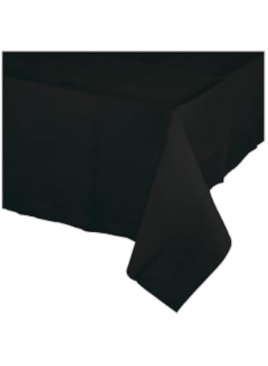 Creative Converting Paper Banquet Table Cover, Black Velvet , 54" x 108" - 710126
