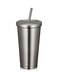 16OZ Tumbler With Straw and Lid Silver