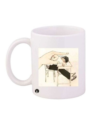 Boy Printed Mug White/Beige/Black
