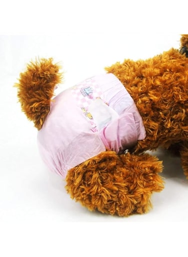 Luksuri&oslash;st Disposable Pet Diapers Female Dogs Super Absorbent Soft Heating Pee Diapers Liners S, Including 16count Puppy Diapers Dogs Cats