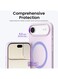 جراب Mobcos iPhone 17 Air الأرجواني Elite Ring المصنوع من السيليكون الفاخر بتقنية MagSafe   ملمس ناعم كالحرير   حماية فائقة ضد الصدمات بمعايير عسكرية   توافق مغناطيسي قوي   غطاء أنيق وفاخر