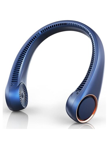 FrSara Portable Leafless Neck Fan, 4000mAh, USB Charging, 360&deg; Surrounding Air Outlet, Three-speed Adjustable, Quiet, 3 Seconds Rapid Cooling, Good Helper in Summer